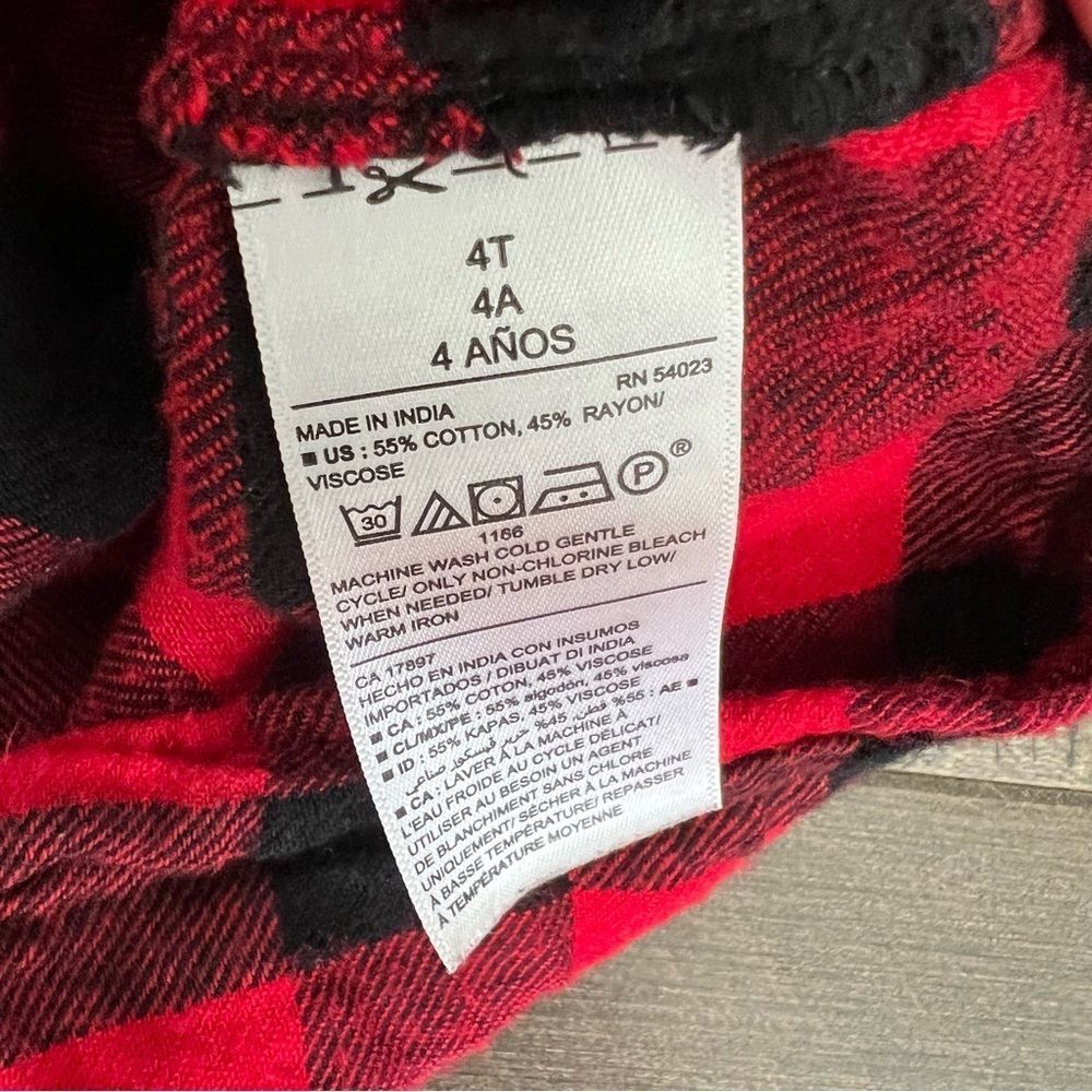 Old Navy + Cat & Jack Holiday Christmas Tops Shirt Bundle Lot 4T Buffalo Plaid - Picture 7 of 11